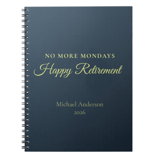 No More Mondays Retirement Gift ノートブック (正面)