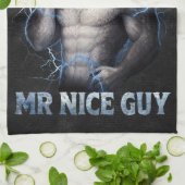 No More Mr Nice Guy Funny Alpha Wolf Meme Brainrot キッチンタオル (折り畳み)