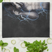 No More Mr Nice Guy Funny Alpha Wolf Meme Brainrot キッチンタオル (折り畳み)