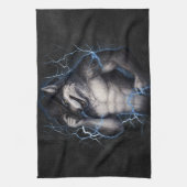 No More Mr Nice Guy Funny Alpha Wolf Meme Brainrot キッチンタオル (縦)