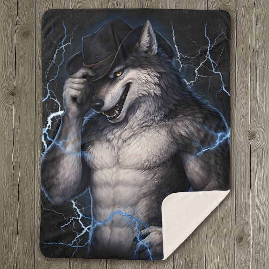 No More Mr Nice Guy Funny Alpha Wolf Meme Brainrot シェルパブランケット