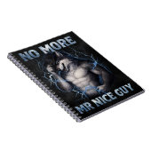 No More Mr Nice Guy Funny Alpha Wolf Meme Brainrot ノートブック (右側)