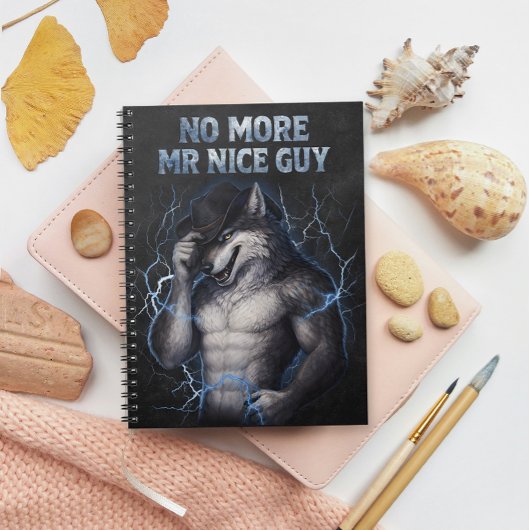 No More Mr Nice Guy Funny Alpha Wolf Meme Brainrot ノートブック