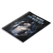 No More Mr Nice Guy Funny Alpha Wolf Meme Brainrot ノートブック (左側)