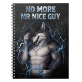 No More Mr Nice Guy Funny Alpha Wolf Meme Brainrot ノートブック (正面)