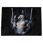 No More Mr Nice Guy Funny Alpha Wolf Meme Brainrot ラージペーパーバッグ (正面)