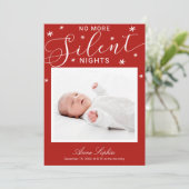 No More Nights 静か Christmas Birth Announcement シーズンカード (スタンド正面)