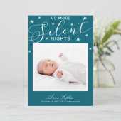 No More Nights 静か Christmas Birth Announcement シーズンカード (スタンド正面)