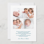 No More Nights 静か Christmas Birth Announcement シーズンカード (裏面)