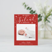 No More Nights 静か Christmas Birth Announcement シーズンポストカード (スタンド正面)