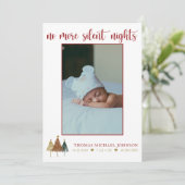 No More Nights 静か Christmas Birth Announcement 招待状 (スタンド正面)