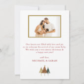 No More Nights 静か Christmas Birth Announcement 招待状 (裏面)