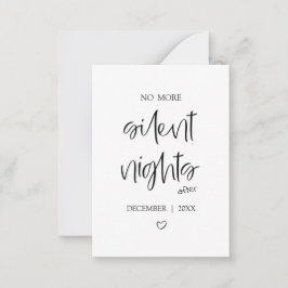 No More Silent Nights | Baby Announcement Card ノートカード