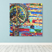 No More War 24 x 24キャンバス印刷 キャンバスプリント (インサイチュ (ウッドフロア))