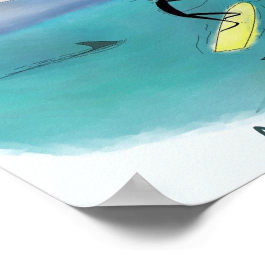 No more wind for kitesurfing ポスター (角)