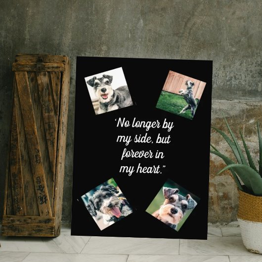 No Most by my Side dog photo memorial on black キャンバスプリント