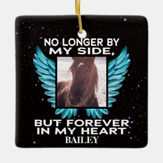 No Most My Side, Pet Memorial -カスタム写真 セラミックオーナメント (正面)