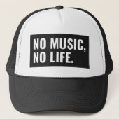 No Music No Life Trucker Hat キャップ (正面)