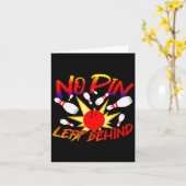 No N Left Behind Funny Bowing Tenns Bowler Bowling カード (黄色い花)