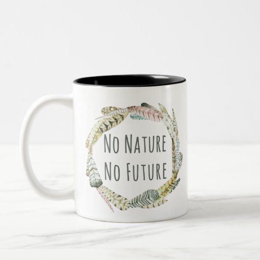No Nature, no futur ツートーンマグカップ (左)