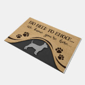 No Need To Knock Mat, Funny Chihuahua Design ドアマット (アングル)