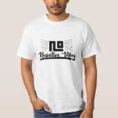 No Negative Vibesブラックグラフィックイメージタイポグラフィ Tシャツ (正面)