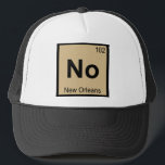 No - New Orleans Chemistry Periodic Table Symbol キャップ<br><div class="desc">No is for New Orleans 

 Support the science of chemistry while making others laugh with this line of products that take the chemical symbol from the periodic table that you're used to and give them another meaning altogether.</div>