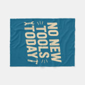 No New Tools Today Retro Meme Tools Lover  フリースブランケット (正面(横))