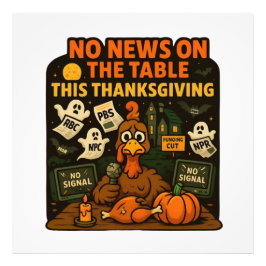 No News on the Table This Thanksgiving フォトプリント