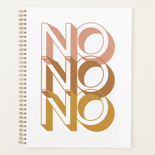 No Noタイポグラフィ プランナー手帳 (正面)