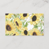 No. No. Corks Sunflowersブライダルシャワーゲームカード プレイスカード (裏面)