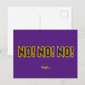 No No No Maybe Purple BG ポストカード (正面/裏面)