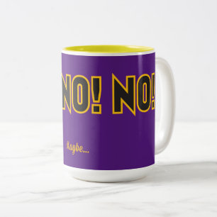 No No No Maybe Purple BG Lg Gfx ツートーンマグカップ