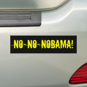 NO-NO-NOBAMAのバンパーステッカー(攻撃的なTシャツ) バンパーステッカー (車上)