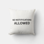 No Notifications Allowed Minimalist Industrial クッション (正面)
