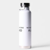 No Notifications Allowed Minimalist Technical ウォーターボトル (右面)