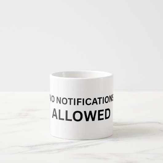 No Notifications Allowed Minimalist Technical エスプレッソカップ (正面)