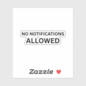 No Notifications Allowed Minimalist Technical  シール (シート)