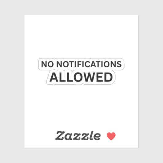 No Notifications Allowed Minimalist Technical  シール (シート)