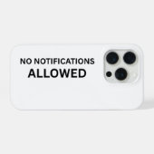 No Notifications Allowed Minimalist Technical iPhoneケース (裏面横)