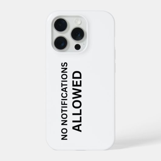 No Notifications Allowed Minimalist Technical iPhoneケース (裏面)