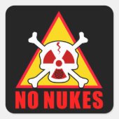 NO NUKES! スクエアシール (正面)