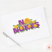 NO NUKES -バラミッション公式ステッカー 楕円形シール (封筒)