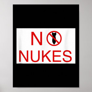 No Nukes Pleaseアンチ戦争認識度世界平和New ポスター