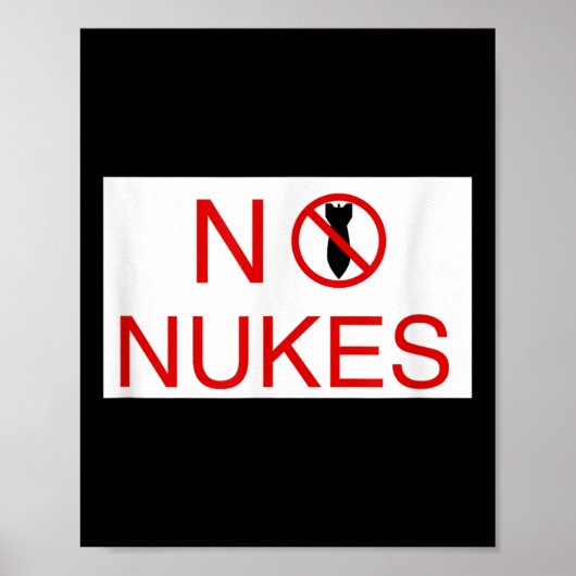 No Nukes Pleaseアンチ戦争認識度世界平和New ポスター (正面)