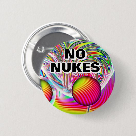 NO NUKES ( you may change the words ) 缶バッジ (正面&裏面)