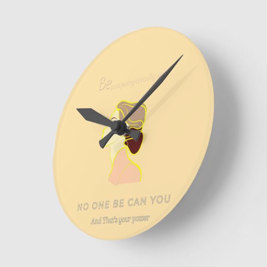 No One Be Can You ラウンド壁時計 (傾斜)