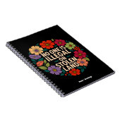 No One Is Illegal on Stolen Land Indigenous Pride ノートブック (右側)