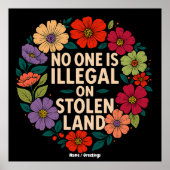 No One Is Illegal on Stolen Land Indigenous Pride ポスター (正面)
