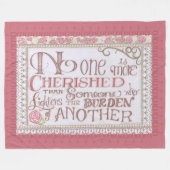 No One is More Cherished Fleece Blanket フリースブランケット (正面(横))